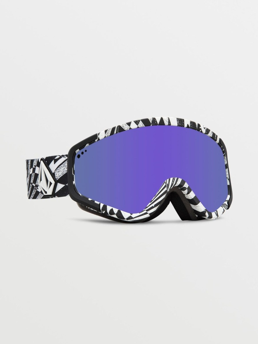 Homme Volcom Masques De Snow | Masque De Snow Attunga Op Art (+ Ecran Bonus Yellow Chrome) Purple Chrome