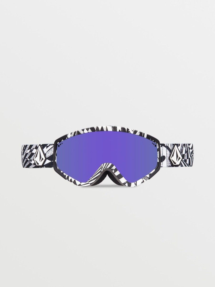 Homme Volcom Masques De Snow | Masque De Snow Attunga Op Art (+ Ecran Bonus Yellow Chrome) Purple Chrome