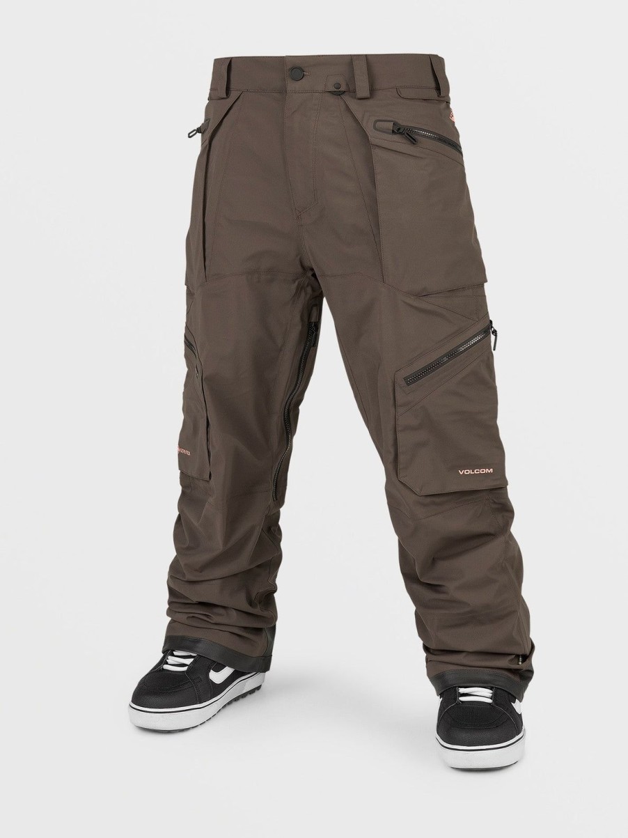 Homme Volcom Pantalons De Snow | Pantalon Stretch Gore-Tex Guch Brown