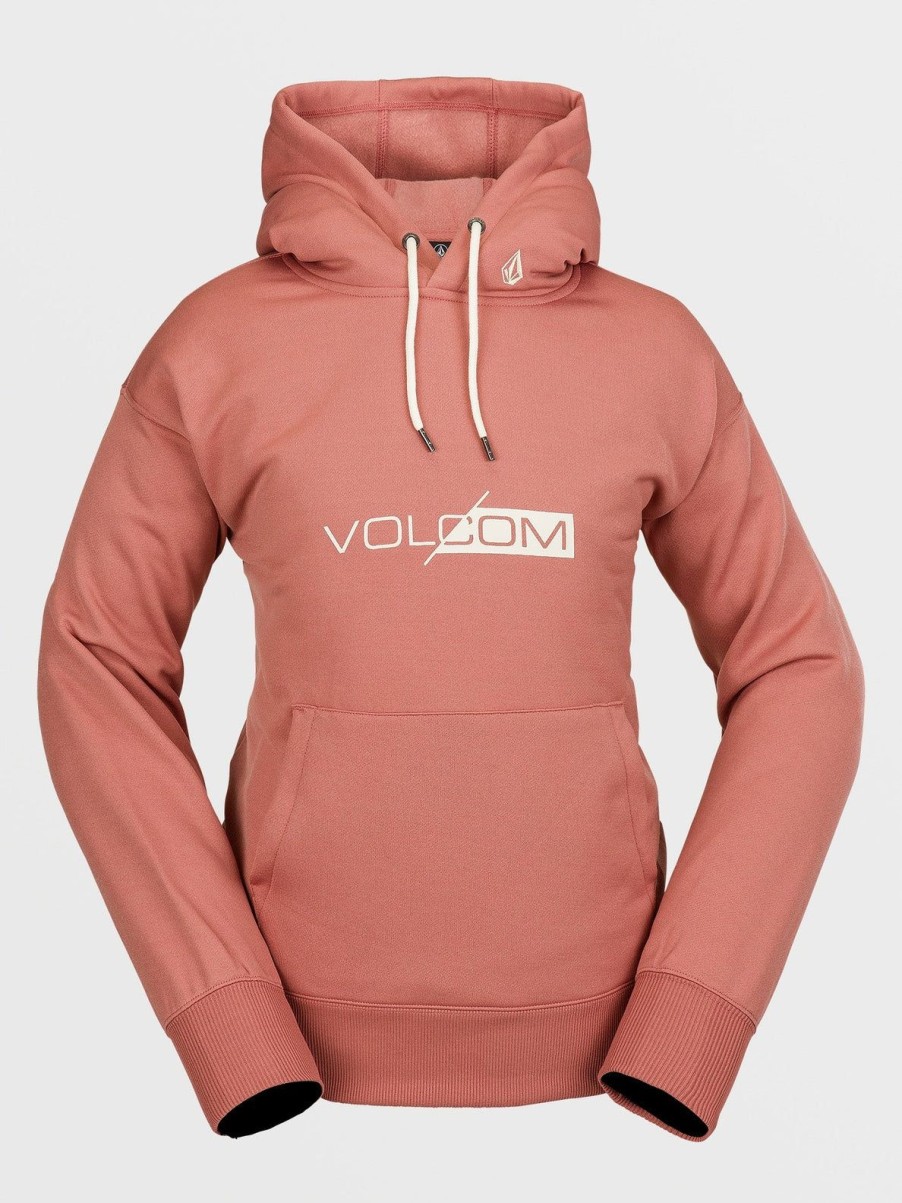 Homme Volcom Pulls Et Polaires | Sweat A Capuche Core Hydro Earth Pink