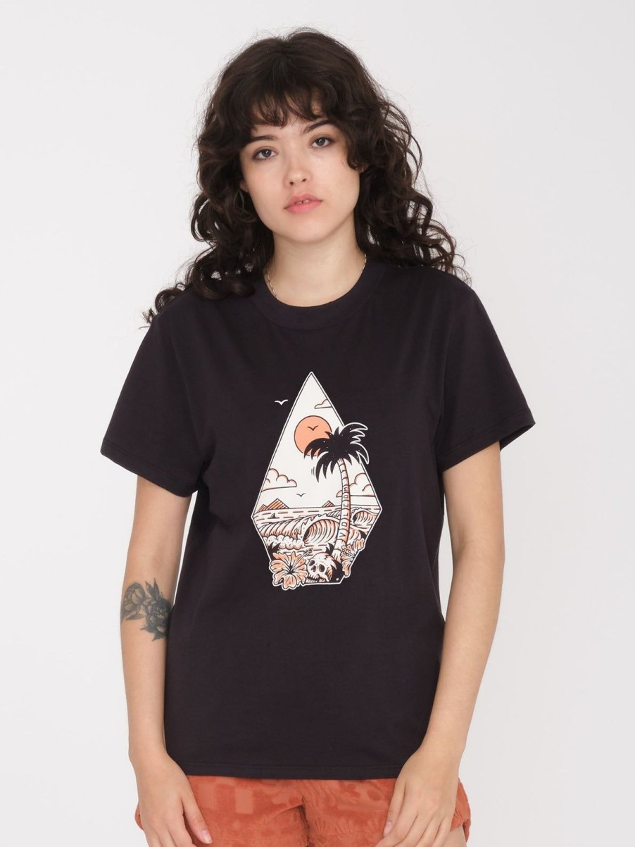 Femme Volcom T-Shirts & Debardeurs | T-Shirt Radical Daze Black