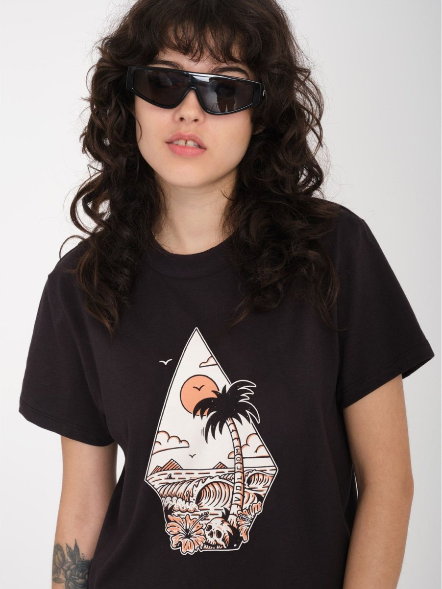 Femme Volcom T-Shirts & Debardeurs | T-Shirt Radical Daze Black