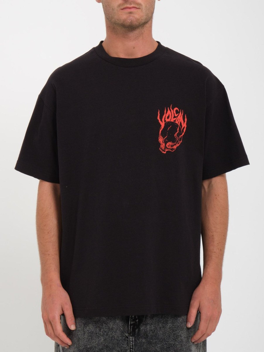 Homme Volcom T-Shirts & Polos | T-Shirt Tomstone Black