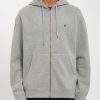 Homme Volcom Sweats | Sweat A Capuche Zippe Single Stone Heather Grey