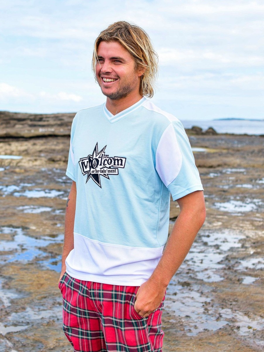 Homme Volcom T-Shirts & Polos | T-Shirt V Ent Noa Deane Misty Blue