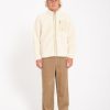 Garcons Volcom Sweats | Sweat Zippe Sherpa Muzzer Fuzzar (Enfant) Dirty White