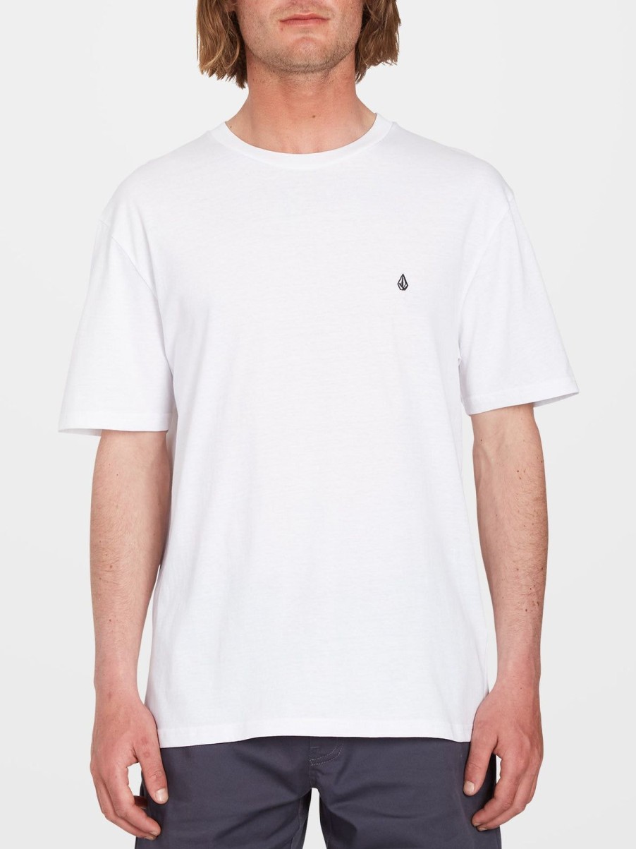 Homme Volcom T-Shirts & Polos | T-Shirt Stone Blanks White