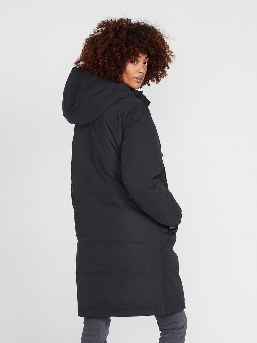 Femme Volcom Vestes | Parka Sleepi Puff Black