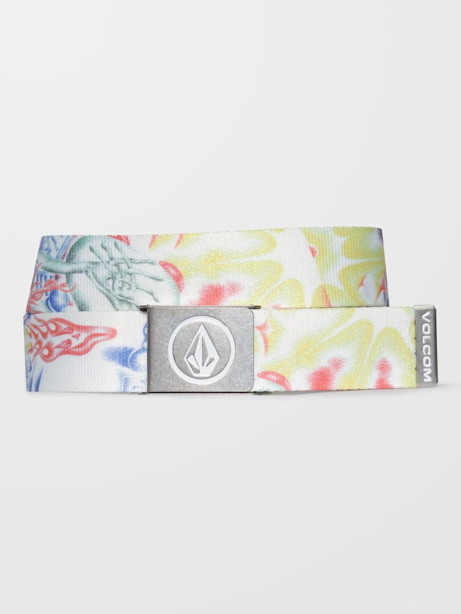 Homme Volcom Ceintures & Portefeuilles | Ceinture Sam Ryser Web White