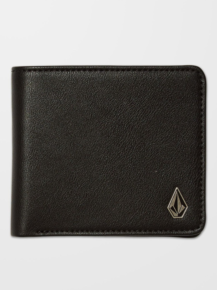 Homme Volcom Ceintures & Portefeuilles | Portefeuille Slim Stone S Black