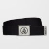 Homme Volcom Ceintures & Portefeuilles | Ceinture Circle Web Black