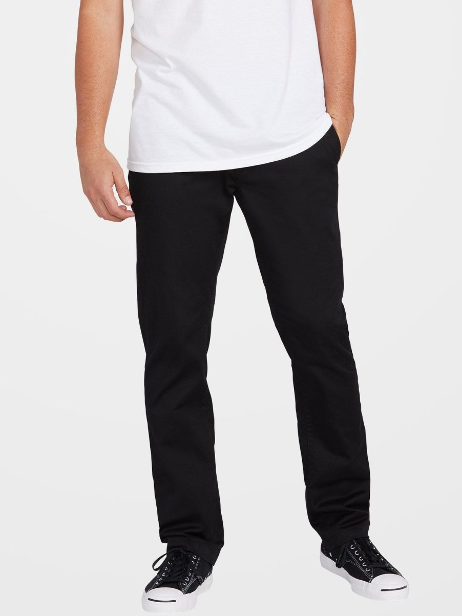 Homme Volcom Pantalons & Chinos | Pantalon Frickin Modern Stretch Black