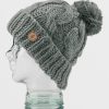 Femme Volcom Accessoires | Bonnet Bobble Tricote A La Main Storm Grey