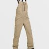 Garcons Volcom Pantalons De Snow | Salopette Barkley Insulated (Enfant) Dark Khaki