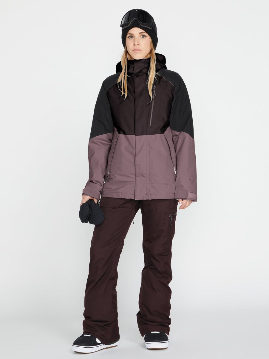 Femme Volcom Gpt Collection | Veste De Snow Aris Insulated Gore-Tex Black Plum