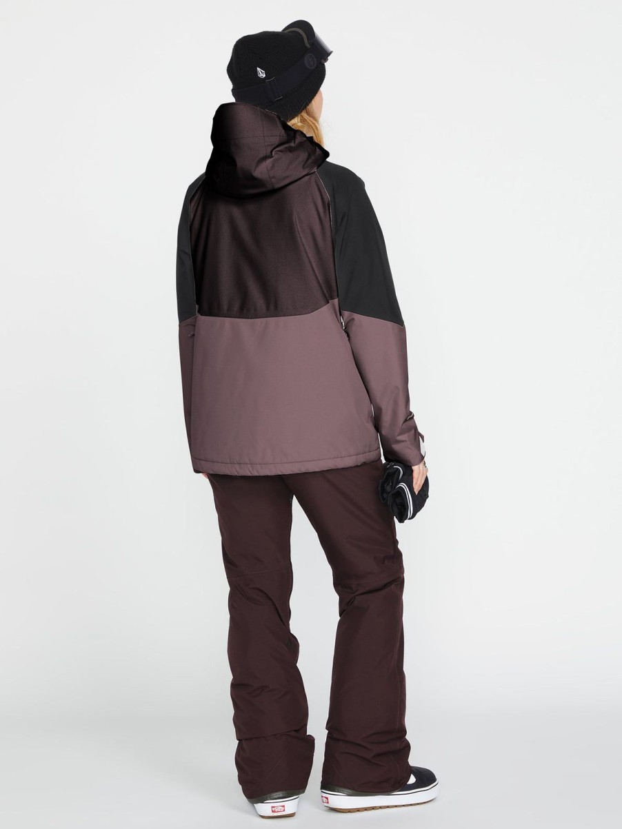 Femme Volcom Gpt Collection | Veste De Snow Aris Insulated Gore-Tex Black Plum