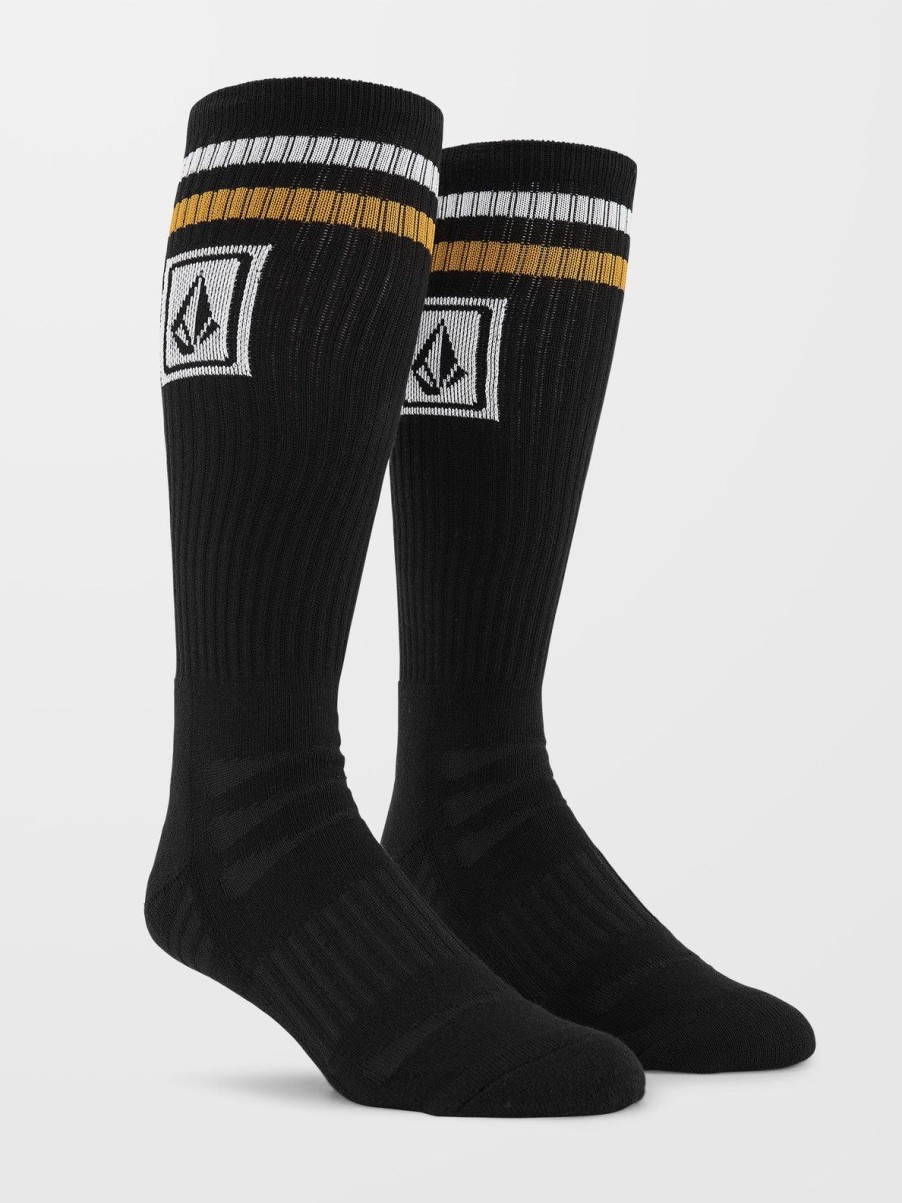 Homme Volcom Chaussettes | Chaussettes Ramp Stone Skate Black