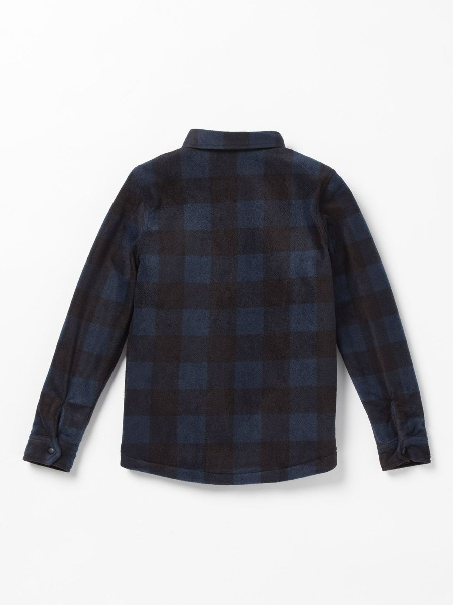 Garcons Volcom Vestes & Manteaux | Surchemise Bowered Fleece (Enfant) Navy